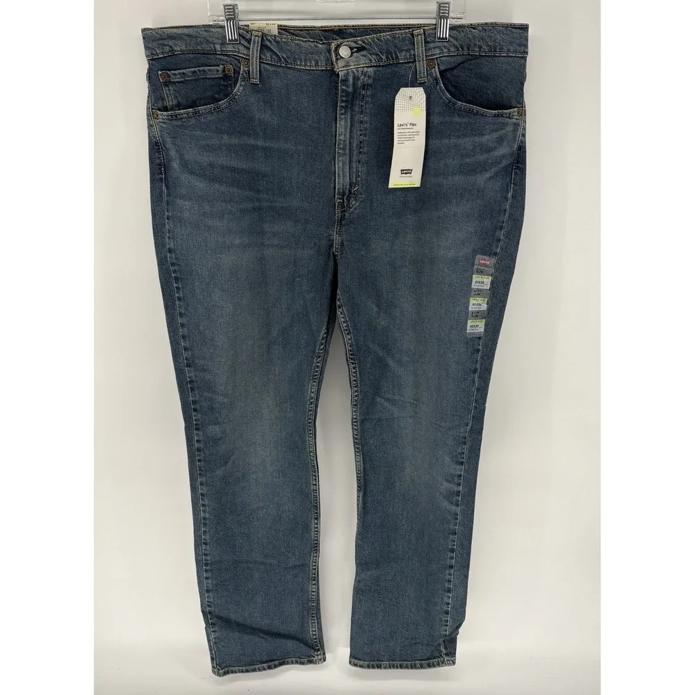 Levis 511 Slim Fit Jeans Mens 42x32 Blue Medium Wash Denim Stretch NWT Plus Size